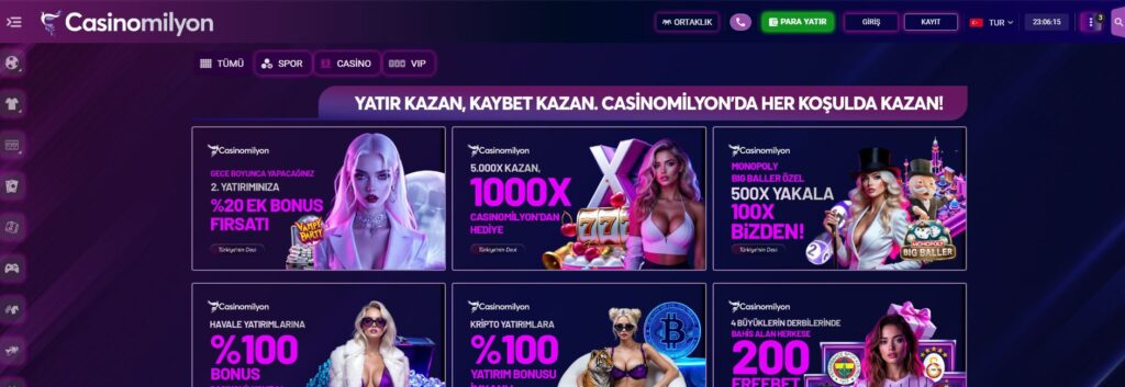 casinomilyon bonusları