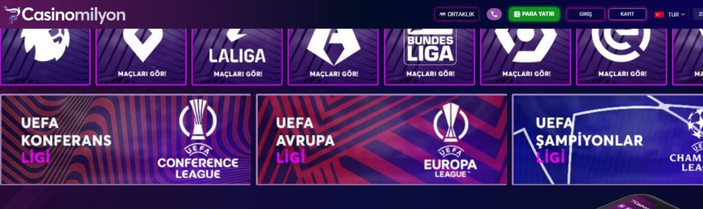 casinomilyon finansal işlemler